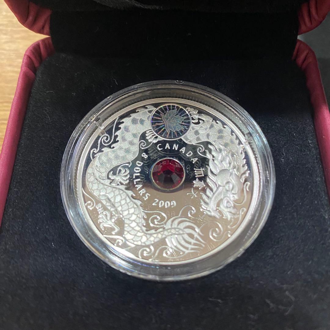 カナダ　2009年　8ドル　メープルウィズダム　シルバー