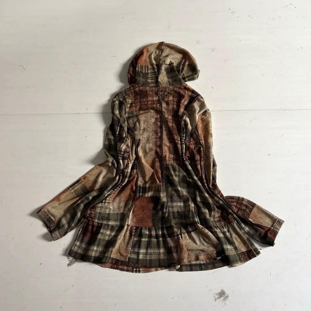 00's vintage フリル　ジップパーカー　フェアリーグランジ　森ガール