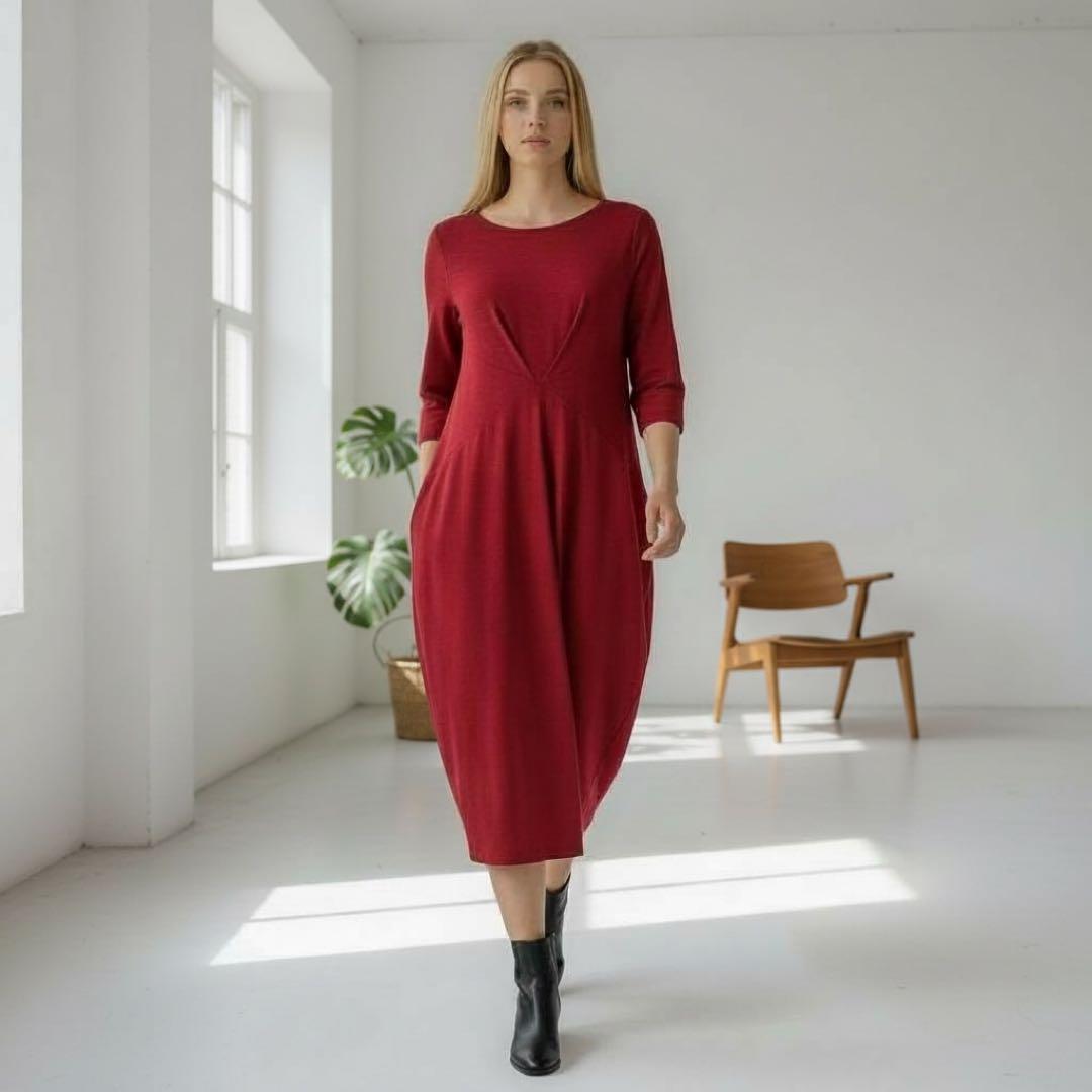 2022/シビラ/コクーンシルエット/ワンピース/ストレッチ/ドレープ