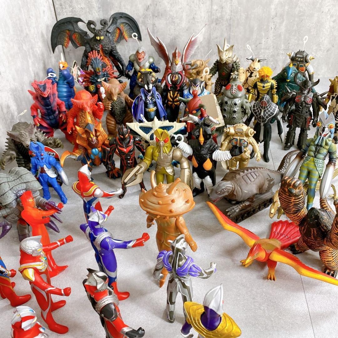 Y336 ウルトラマン & ウルトラ怪獣 シリーズ ソフビ 46体 大量 希少