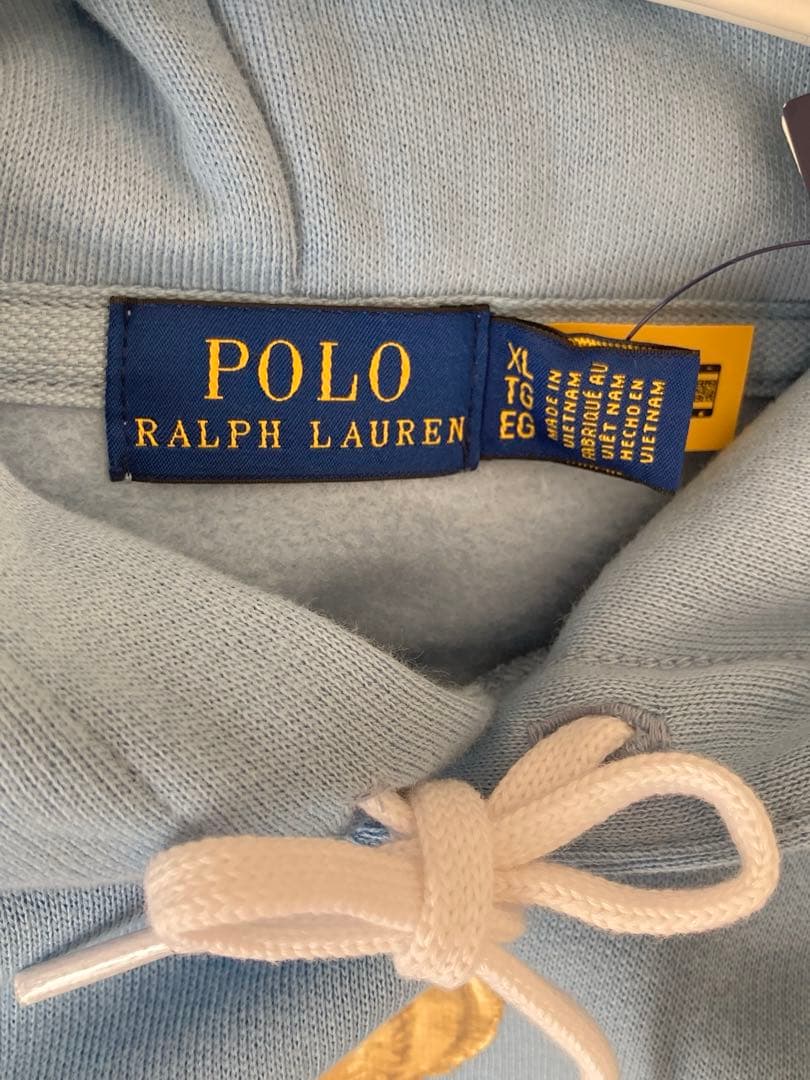 新品タグ付き　ポロラルフローレン　ポロベア パーカー　フーディー　水色　正規品