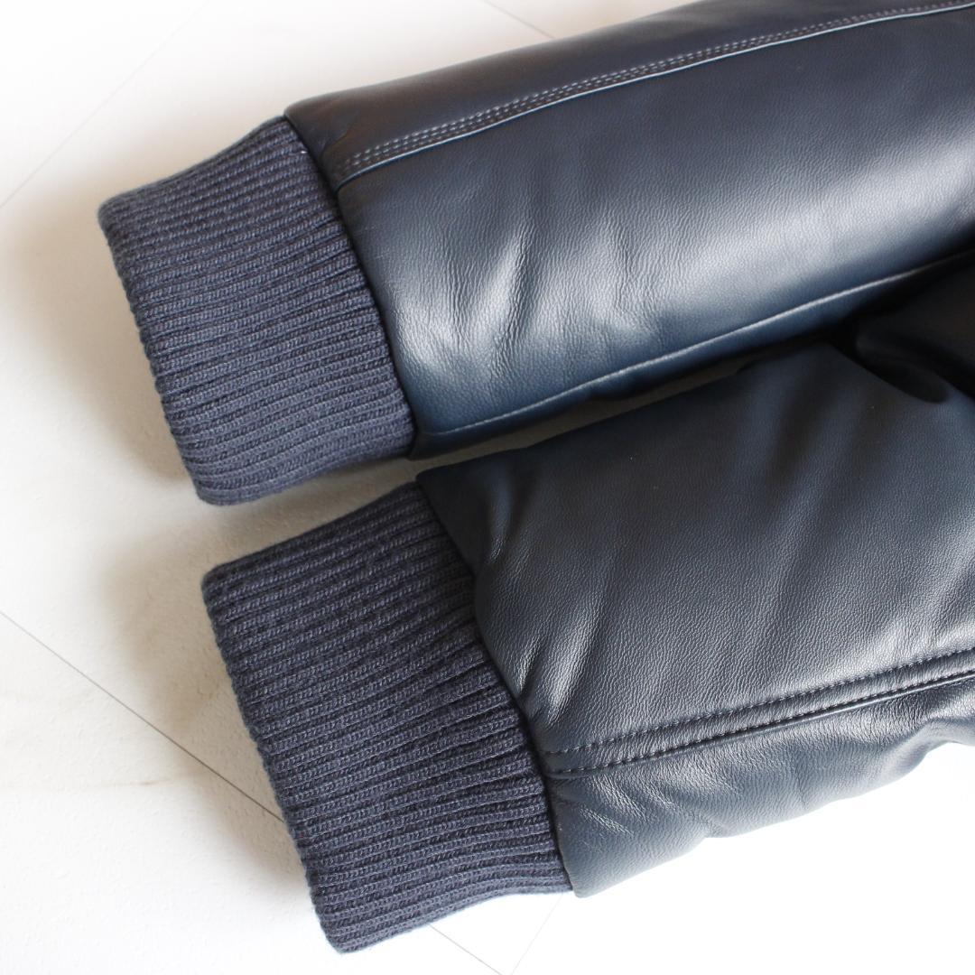 LIUGOOTOKYO 3way ラムレザーダウンジャケット LLL ネイビー