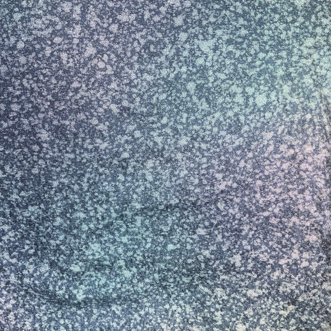 ◯C327正絹　単衣　長襦袢　墨流し　小松ちりめん　半衿付　未使用しつけ付極美品