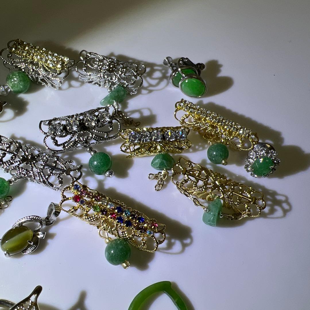 専用　翡翠ネックレス　アクセサリー色々　一部袋込525g 東Y8-0123ア㊱