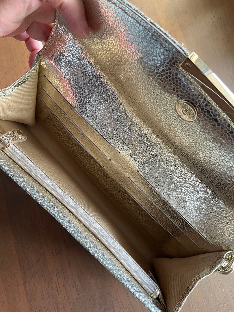 JIMMY CHOO シルバー クラッチバッグ