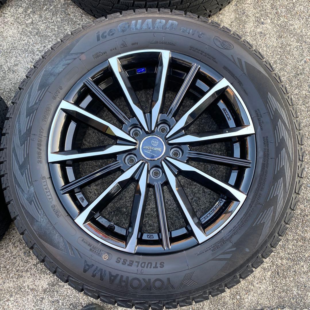 ◇中古溝有りヨコハマ225/65R17スタッドレスセット　CX-5、RAV4