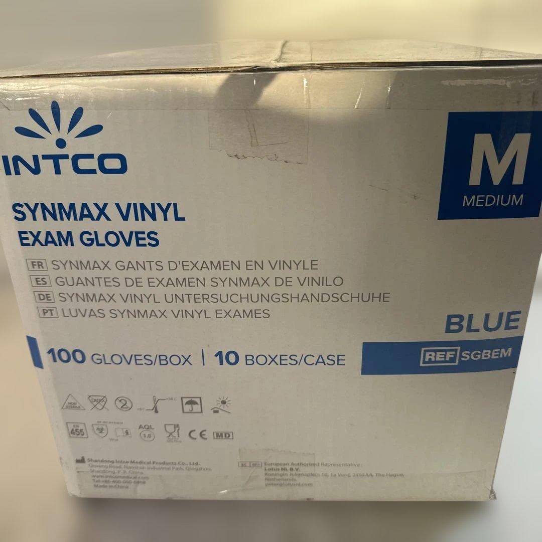 使い捨てグローブ☆手袋 青 M 100枚×10箱
