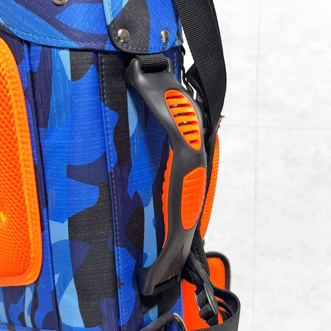 【美品】Riviera キャディバッグ ネイビー/オレンジ 迷彩