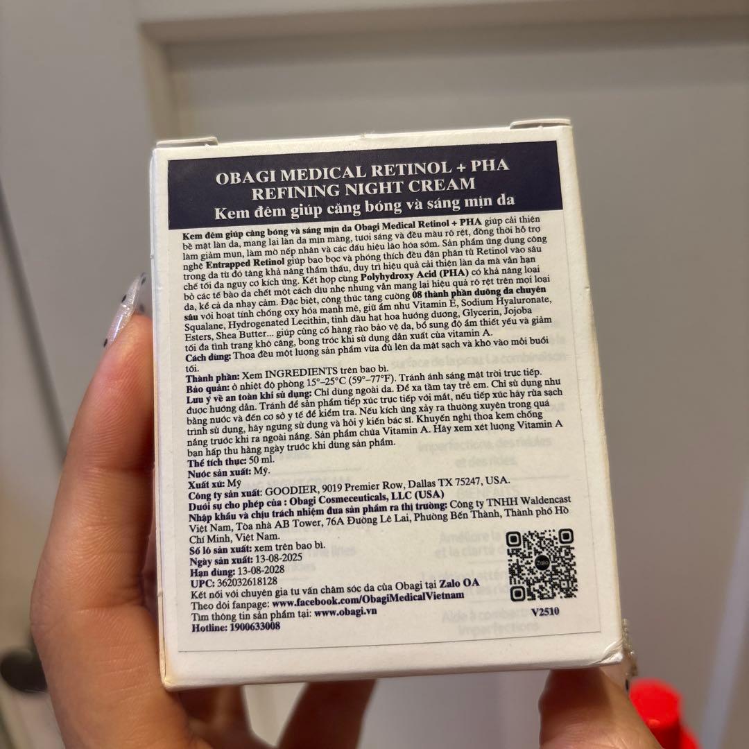 フェイスクリーム OBAGI Retinol Refining Night Cream 50ml