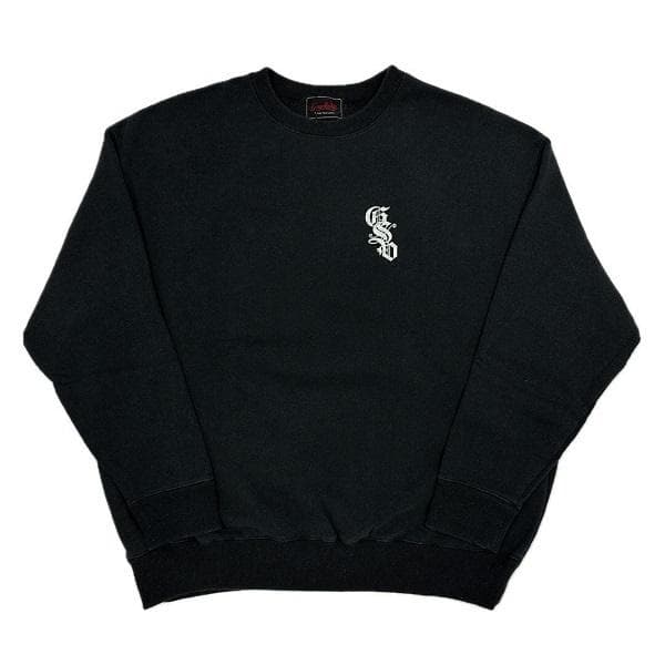 美品タグ付 GANGSTERVILLE ロゴクルーネックスウェット ブラック L