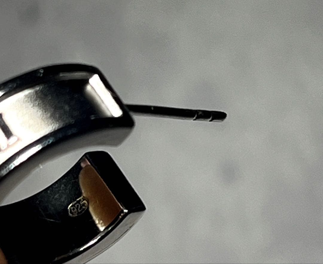 超希少　DIESEL ディーゼル メンズ 両耳用 フープピアス 925刻印有り