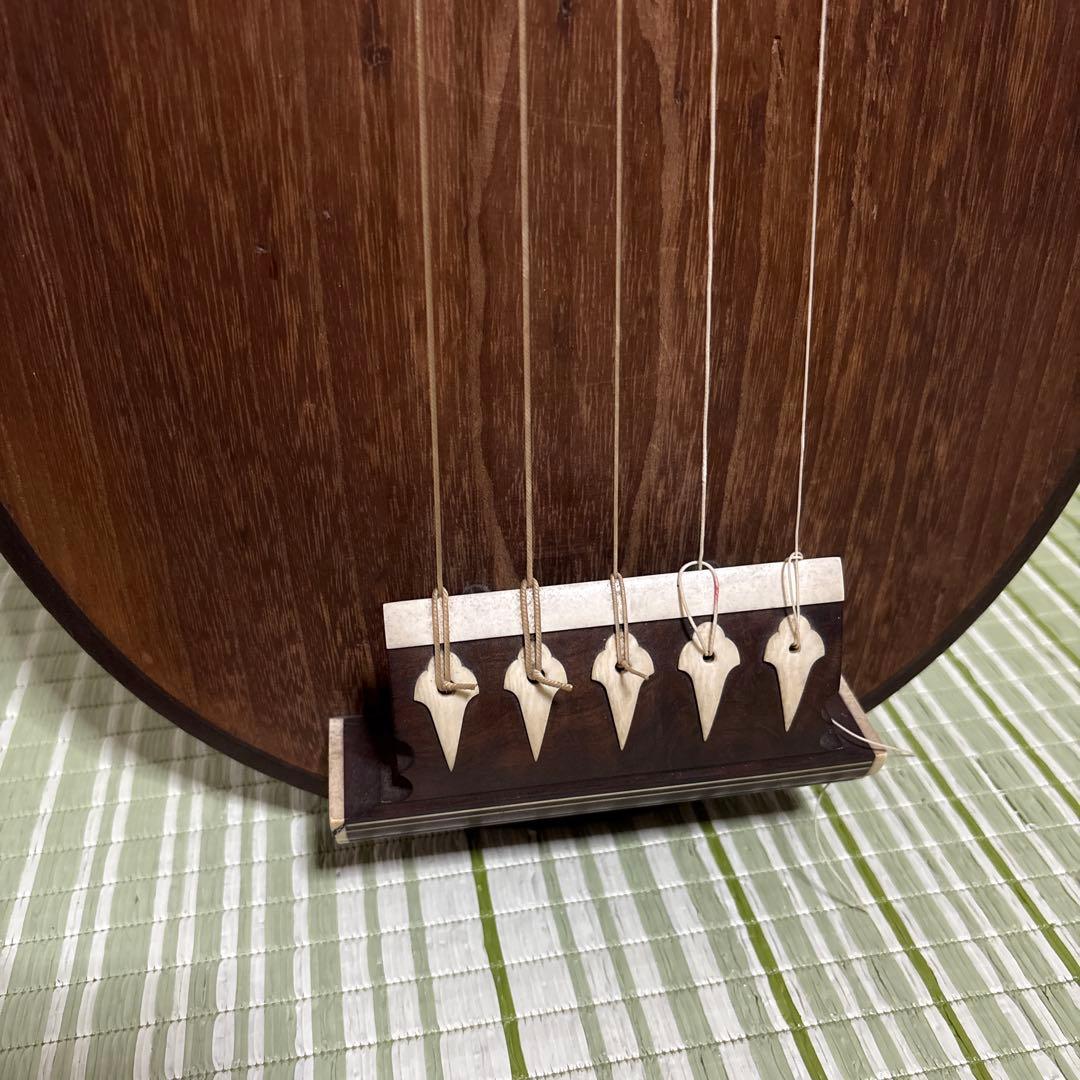 筑前琵琶　五弦　五柱　琵琶　楽器　希少　琵琶立て　弦楽器　琵琶台　民族楽器　5弦