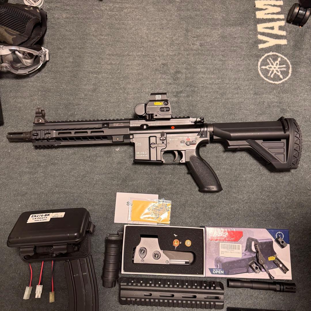 電動ガン 引退品　HK416D カスタムパーツ付き