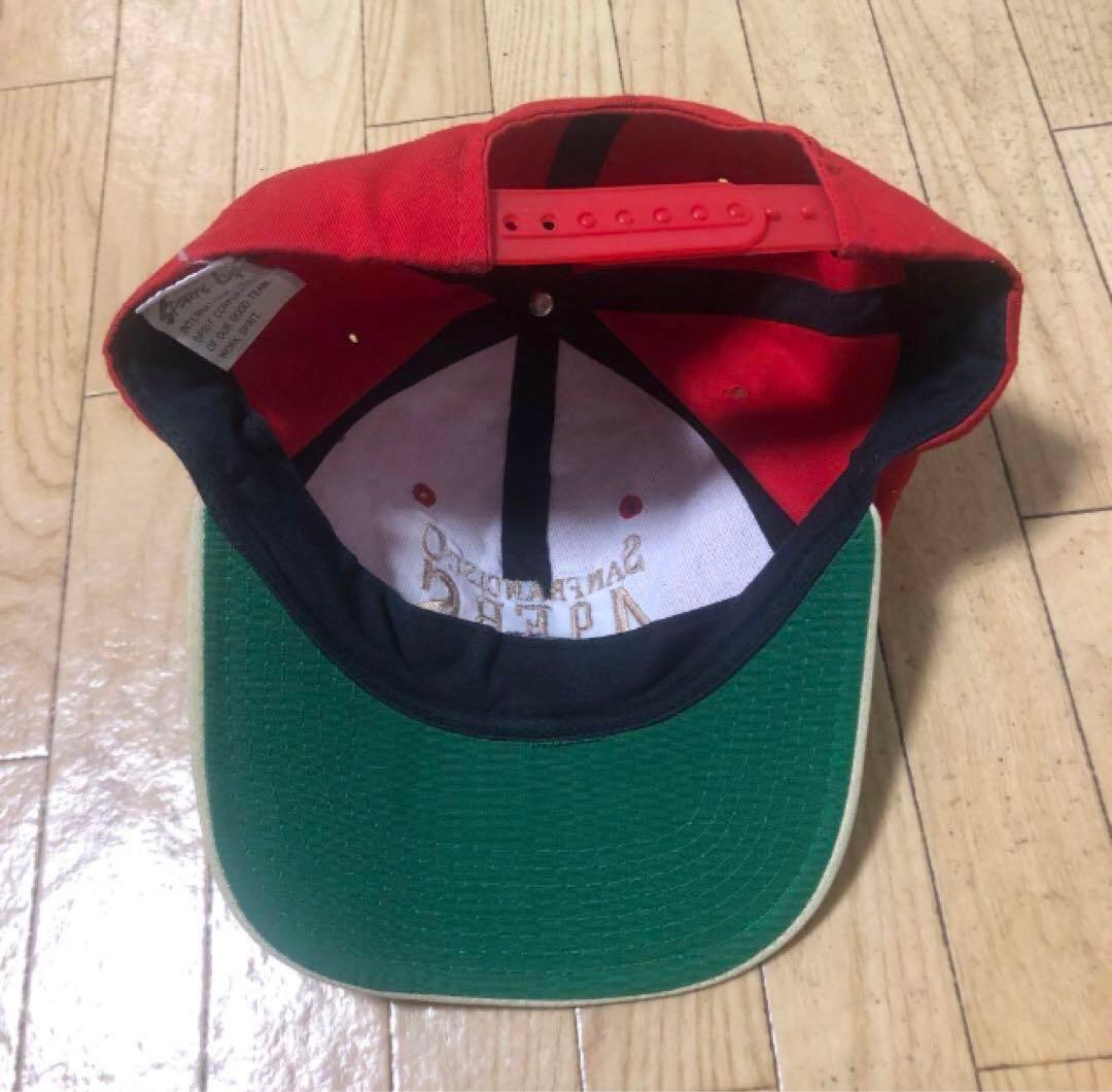 希少❗️NFL サンフランシスコ 49ers ヴィンテージ キャップ つば裏緑