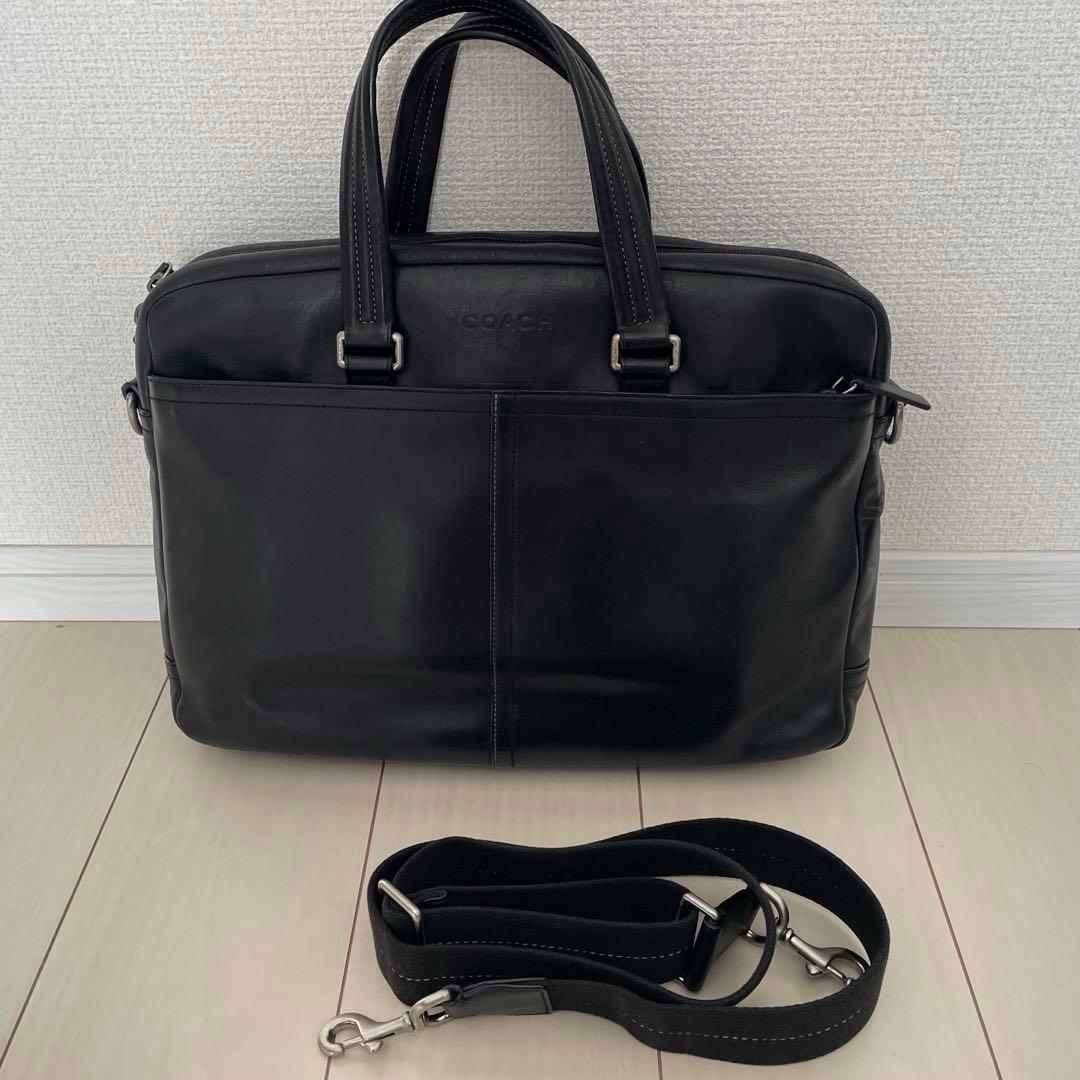 COACH レザービジネスバッグ 2WAY ショルダー付き