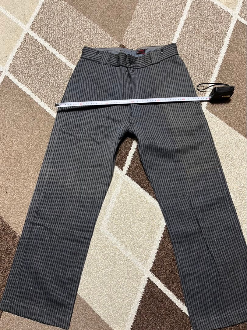 40s〜50s ごま塩 ストライプ ワークパンツ デッドストック