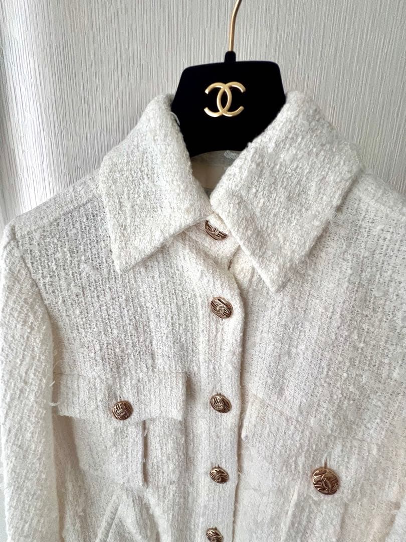 CHANEL 滝沢眞規子さん着用シャネルコットンツイードジャケット