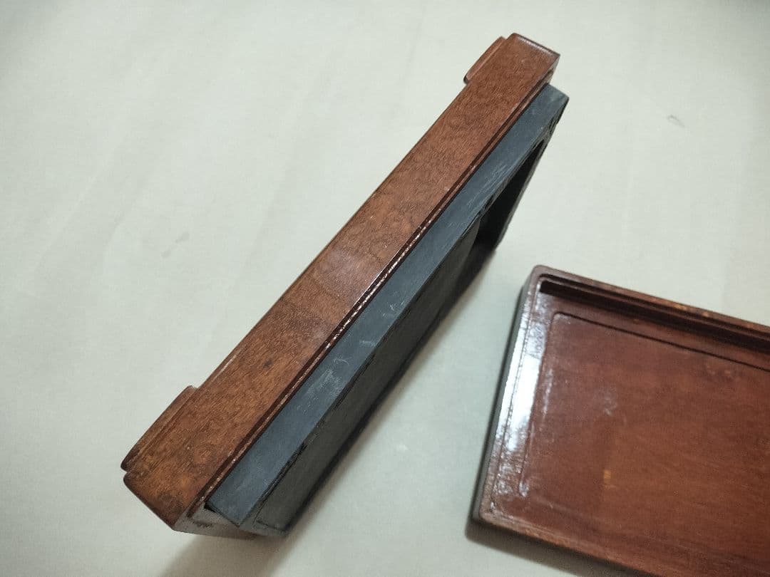 端渓硯 書道具 文房具 硯 共箱 (送料込み)