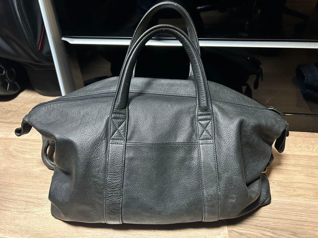 【希少】バーニーズニューヨーク ブラックレザー　ボストンバッグ