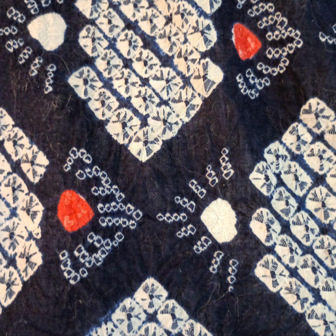 新品、有松絞り、有松海鳴り絞り、湯のし済み、反物 、紺色