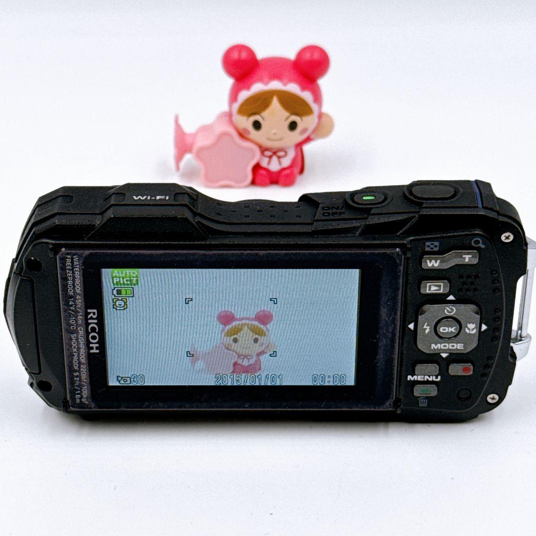 RICOH WG-40W 防水デジタルカメラ 青