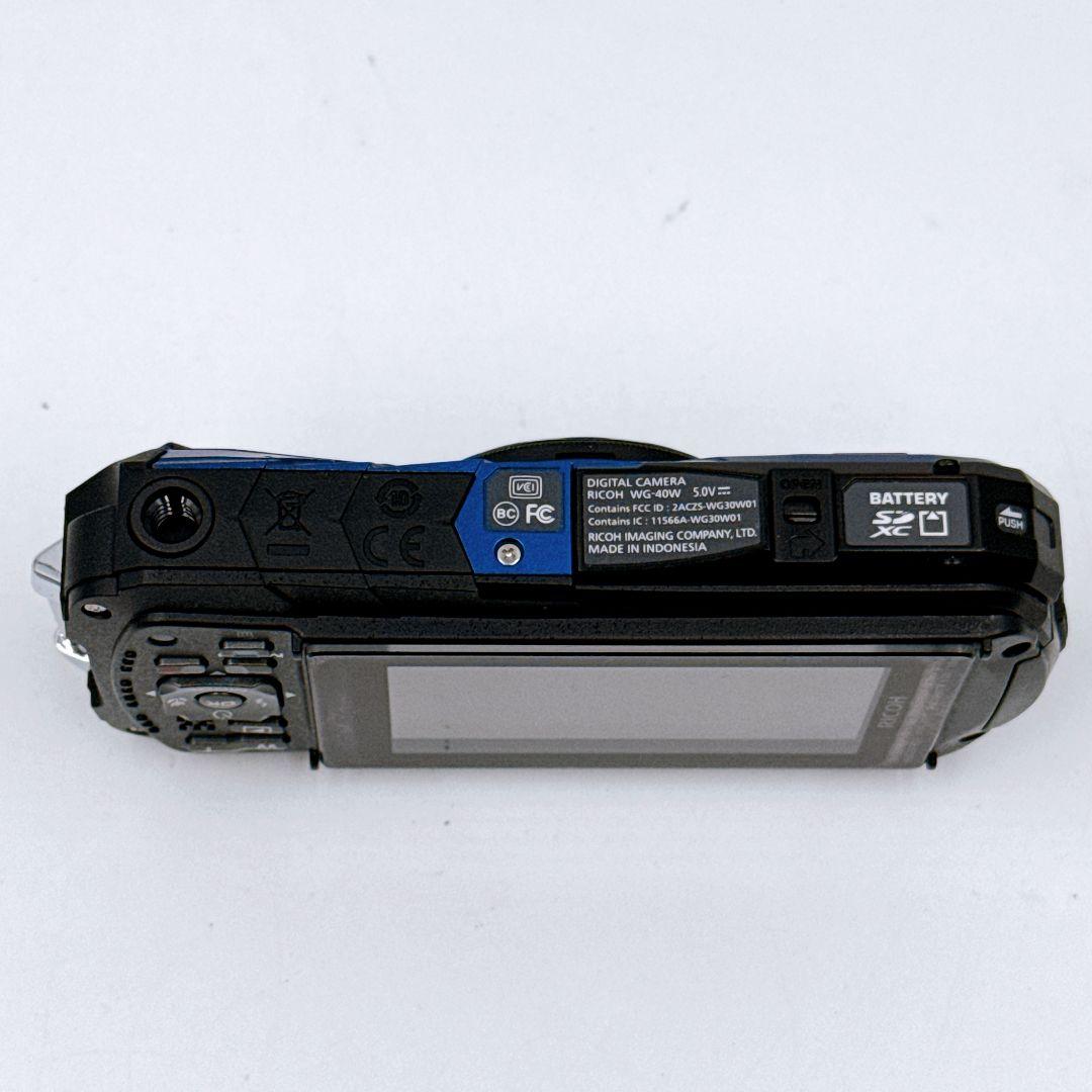 RICOH WG-40W 防水デジタルカメラ 青