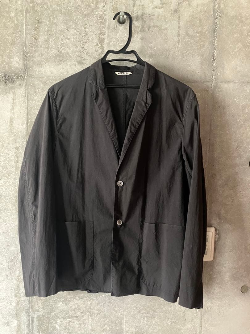 AULALEE BEAMS別注 テーラードジャケット 薄手 ストレッチ アンコン