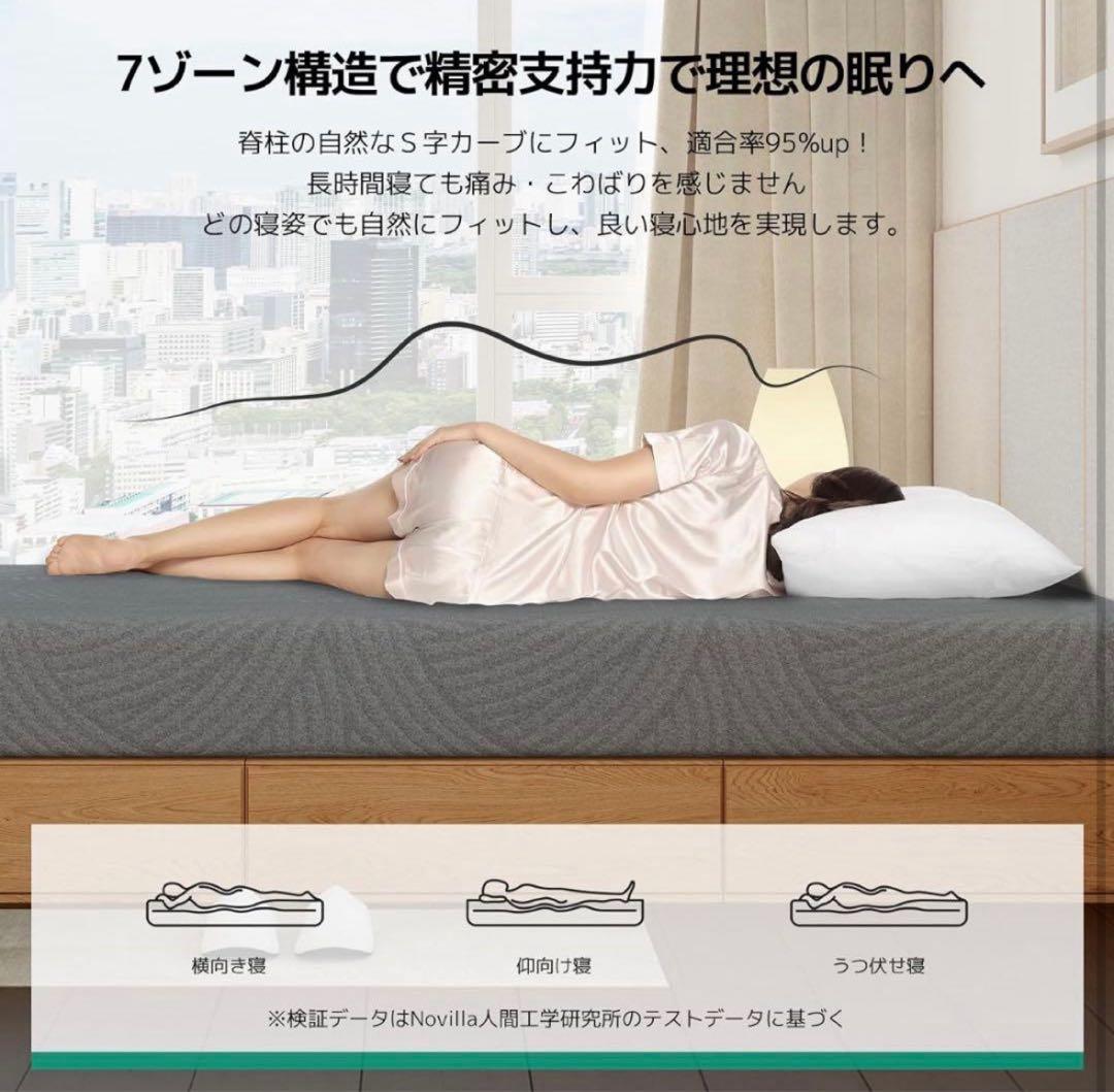 マットレス セミダブル やや硬め 厚さ21cm ベッドマットレス 敷布団