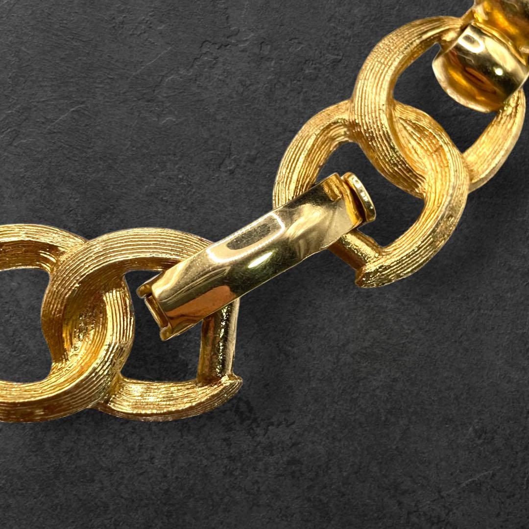 ヴィンテージ Dior ネックレス チョーカー 極太 大ぶり 335