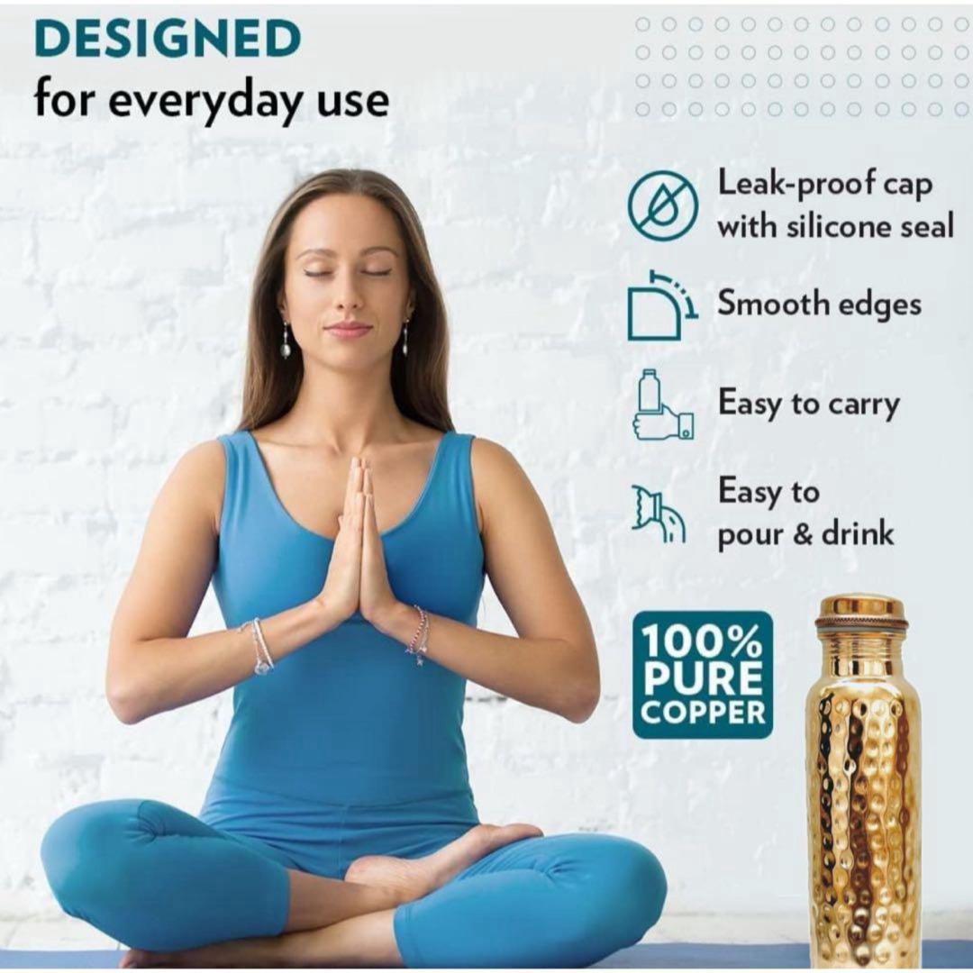 値下げ価格　銅製1L水筒と2個カップセット