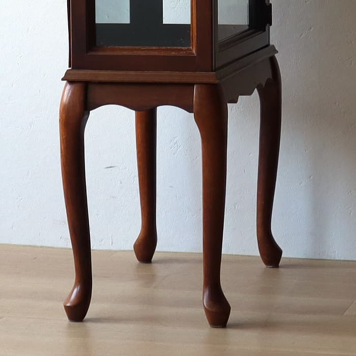 アンティーク 猫足 ガラスキャビネット 飾り棚 コレクションボード