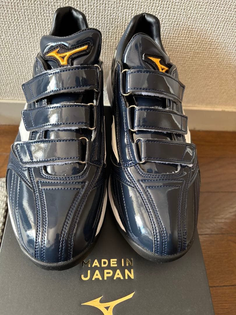 ミズノプロ　オーダートレーニングシューズ ネイビー ベルクロ式