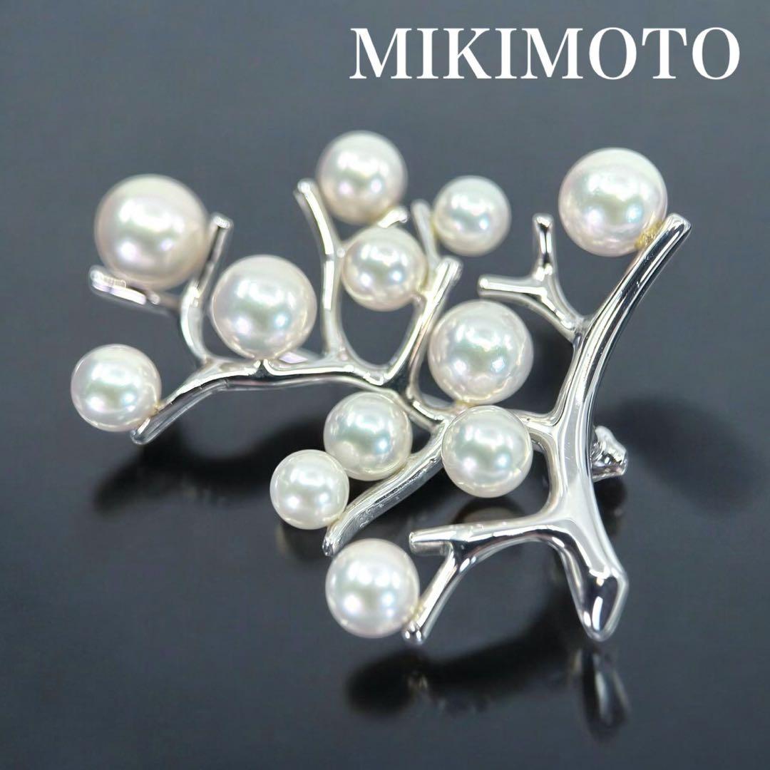 【未使用保管品】ミキモト　ブローチ　コサージュ　アコヤ　パール　真珠　幸福の木