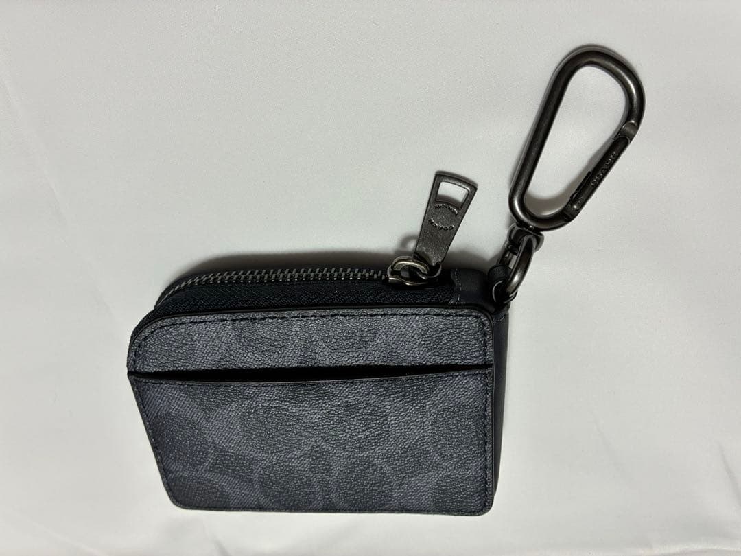 ジップキーケース　シグネチャーキャンパス ネイビー