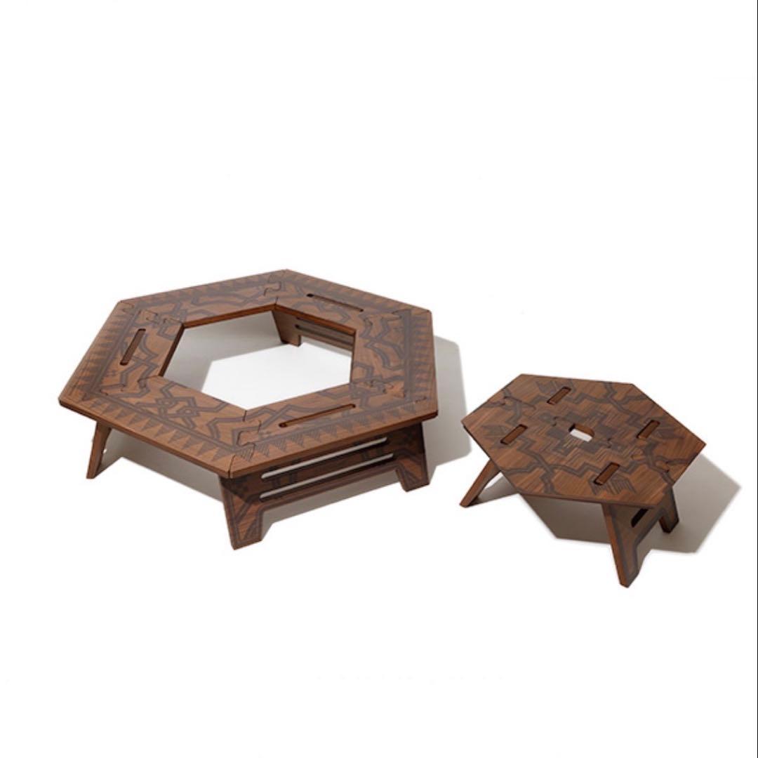 [The Arth ×oldmountain]柄兄弟　六角テーブルヘキサテーブル