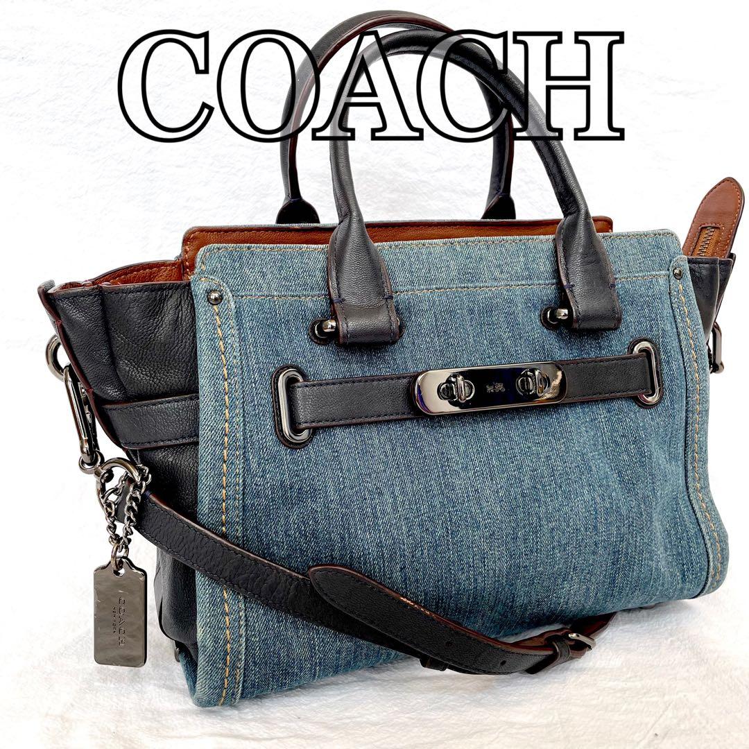 バッグ COACH handbag leather y2k shoulder deni