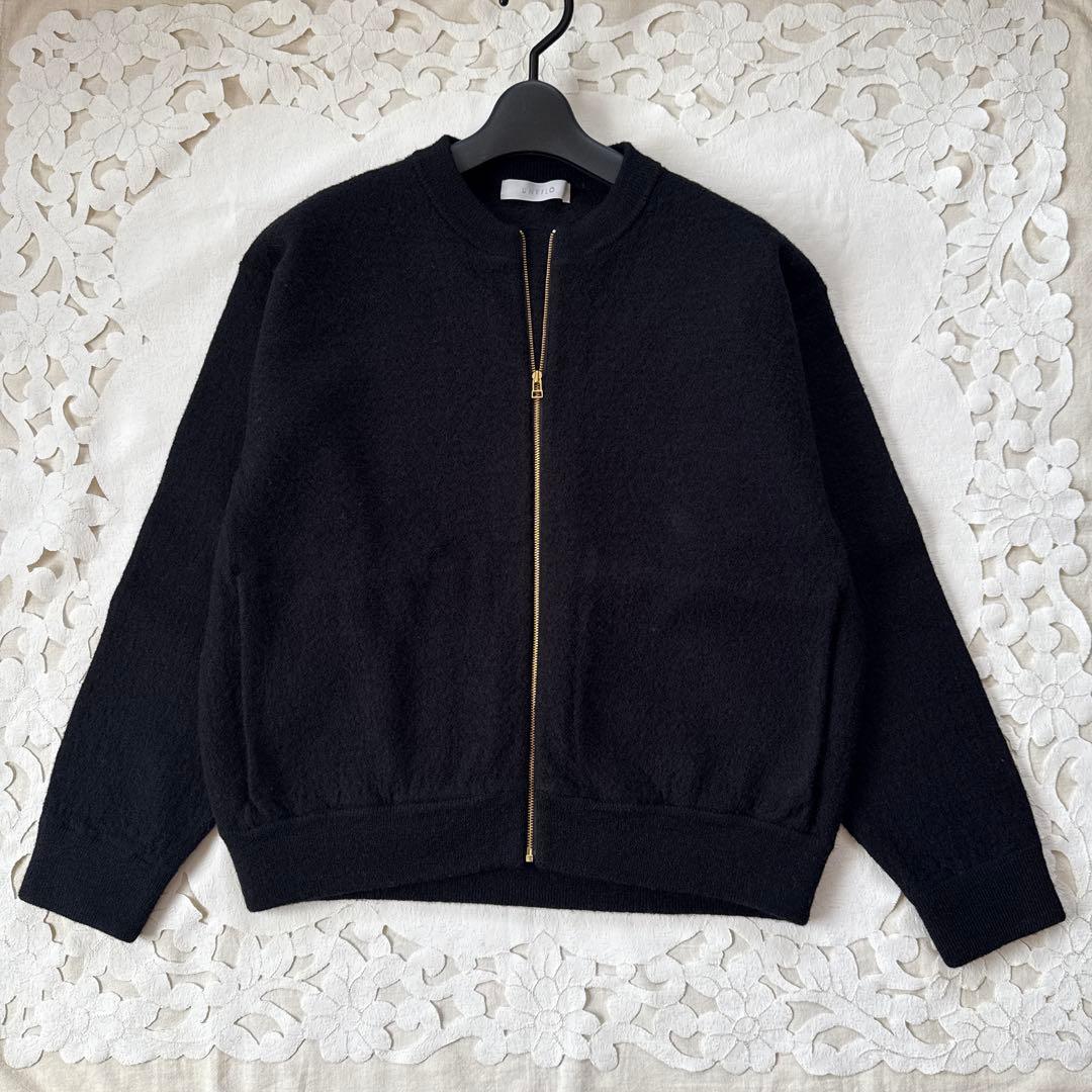 未使用　アンフィーロ　ウールミルドZIPニットブルゾン