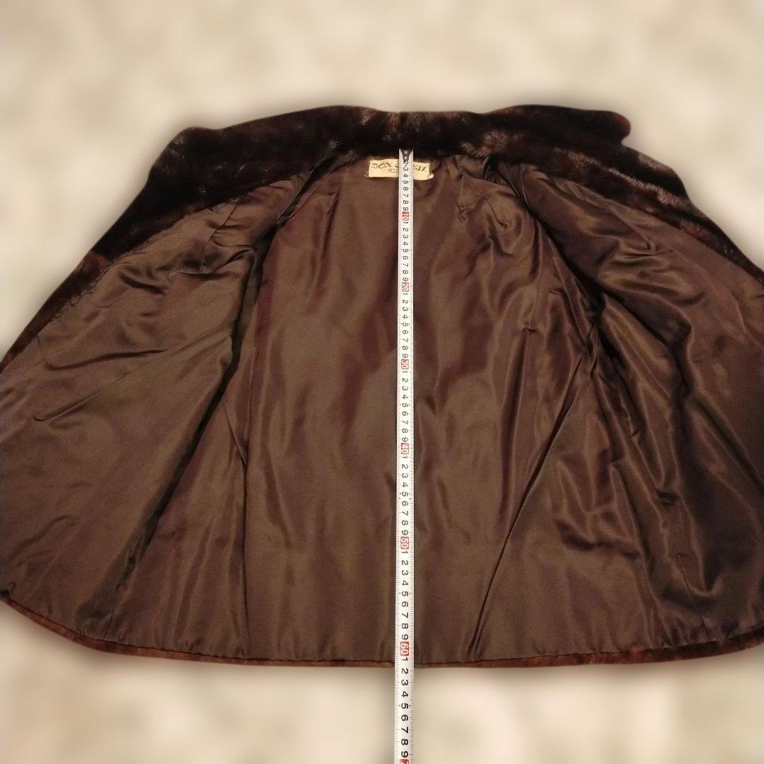 ミンクショートコート ダークブラウン ファー