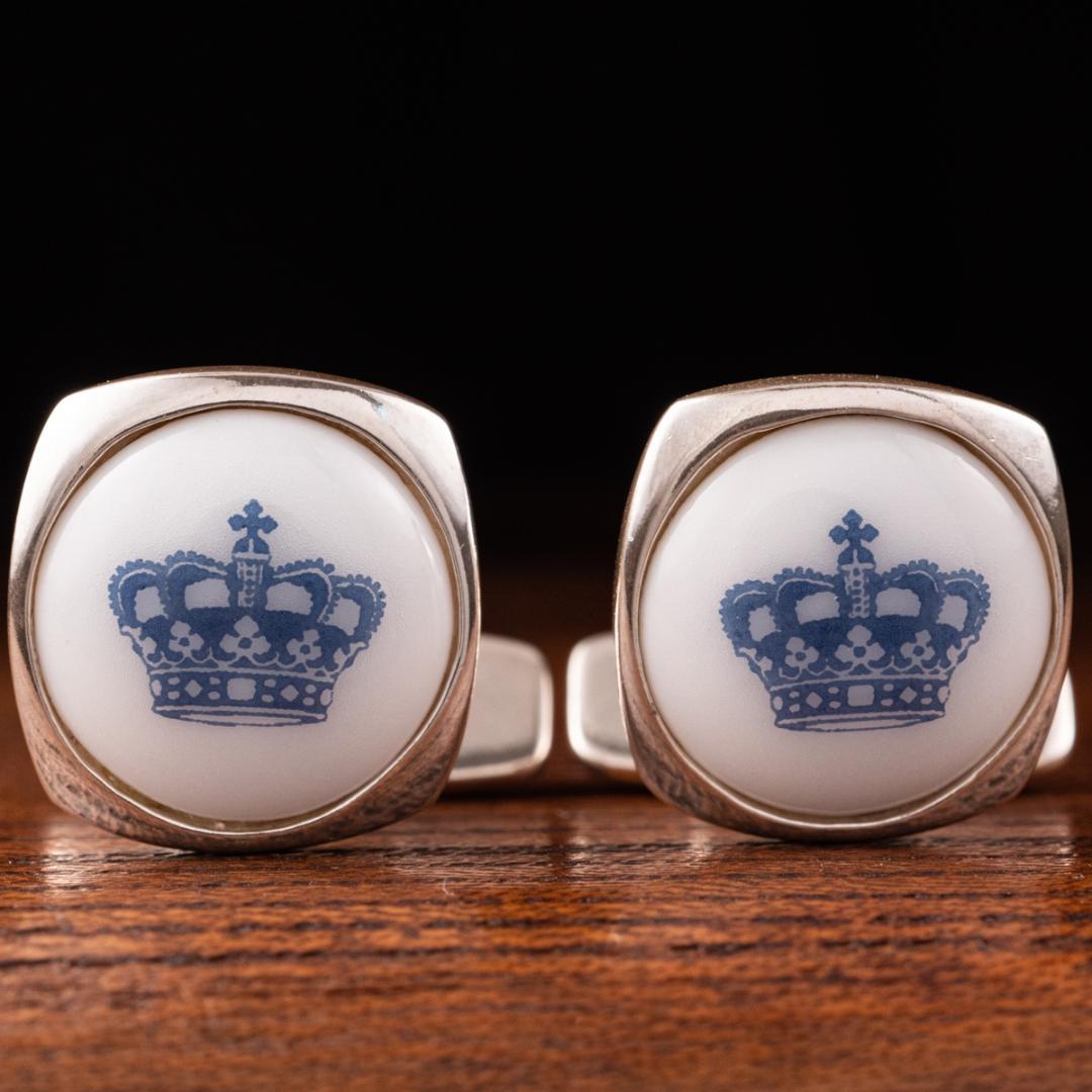 王室御用達ジョージジェンセン×ロイヤルコペンハーゲン カフリンクスとネクタイピン