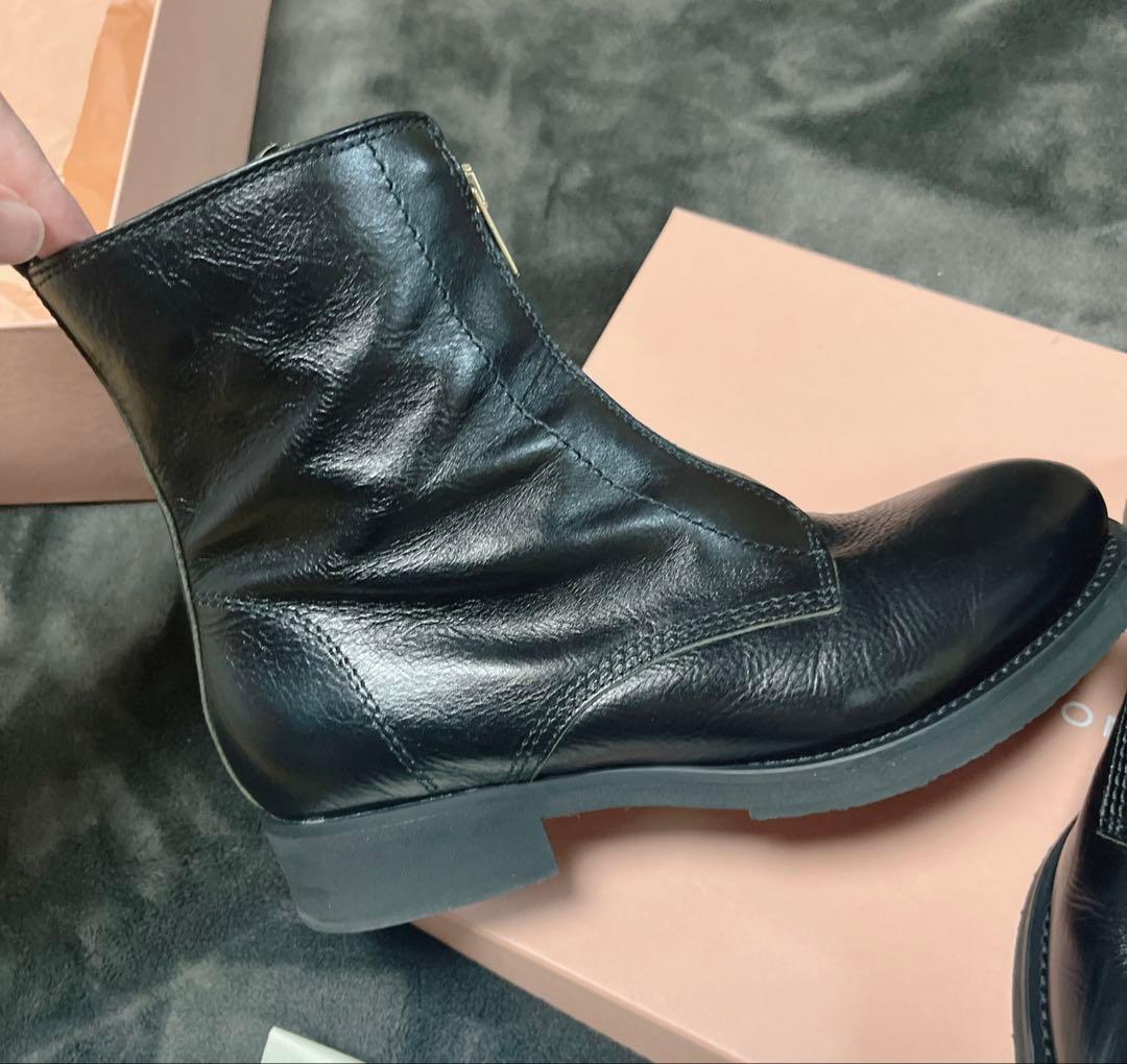 ファビオルスコーニFABIO RUSCONIジップサイドゴアショートブーツレザー