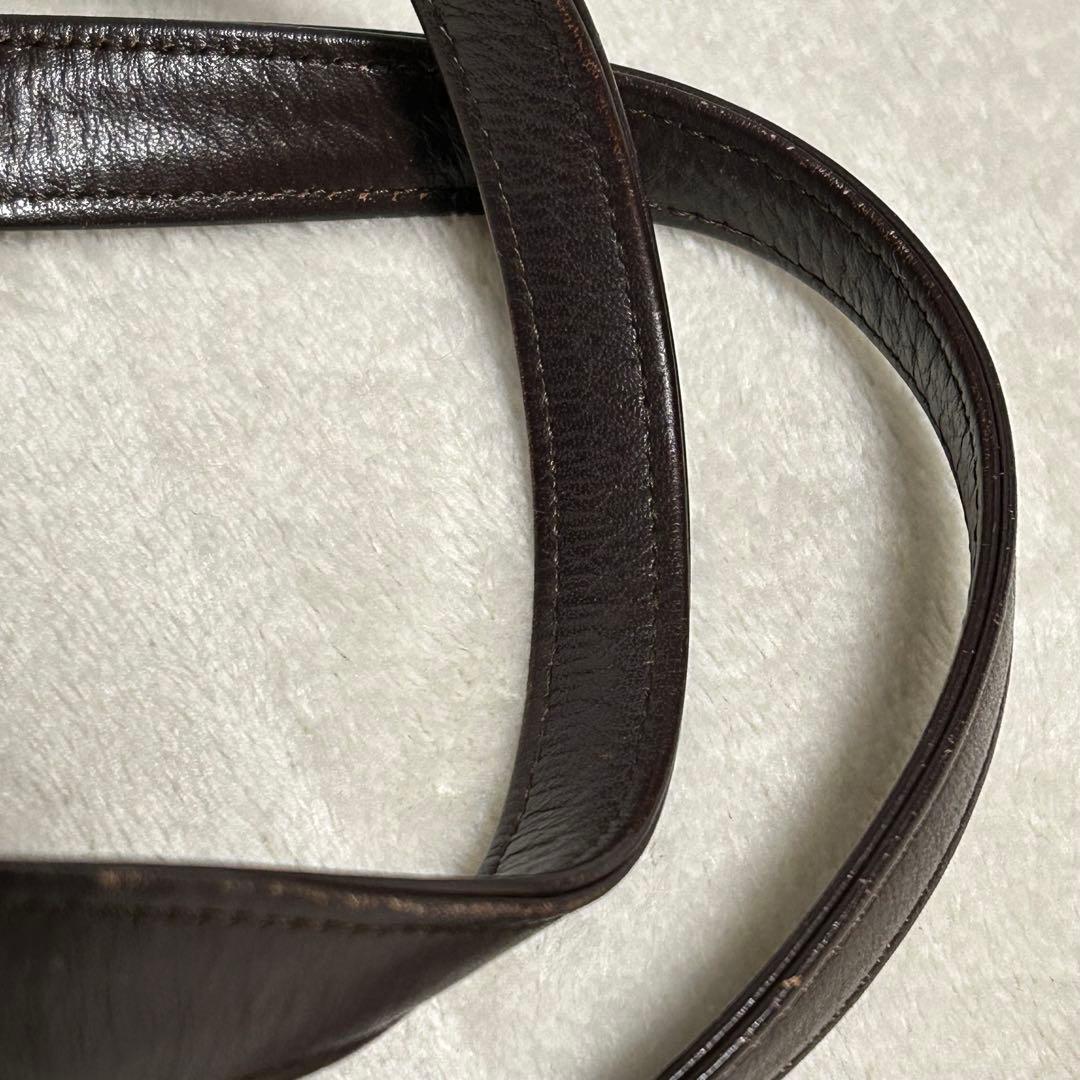 YSL イヴサンローラン ロゴ総柄 ハンドバッグ ブラウン系