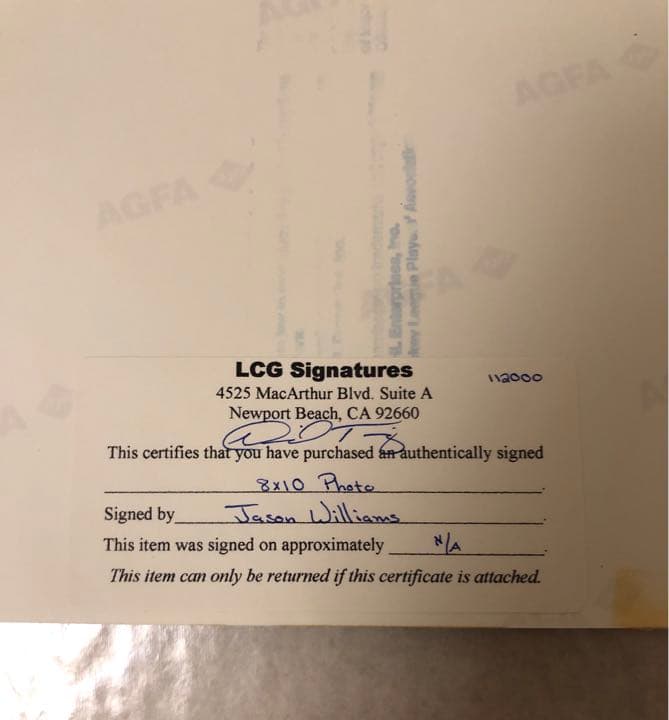 希少　NBA公式　メモラビリア　ジェイソン・ウィリアムズ　直筆サインポートレート