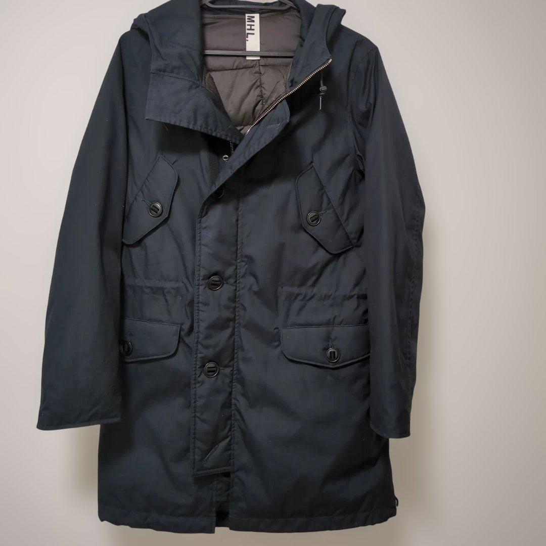 試着のみ　MHL. ネイビー モッズコート インナーダウン