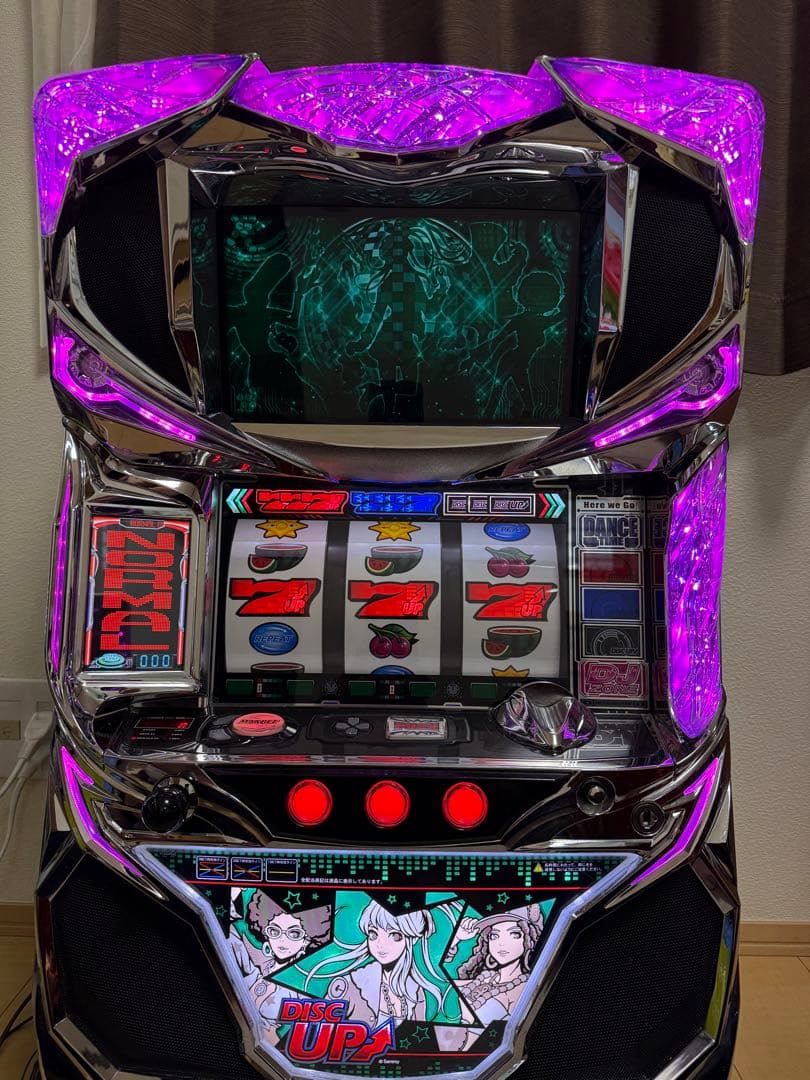 パチスロ　ディスクアップ　実機　グリーンパネル