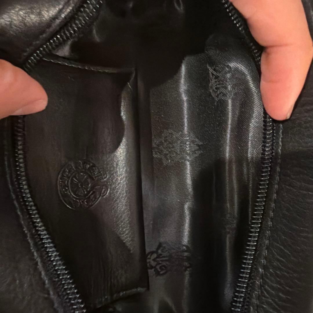 クロムハーツ レザーメガネケース 眼鏡ケース サングラスケース ペンケース　黒