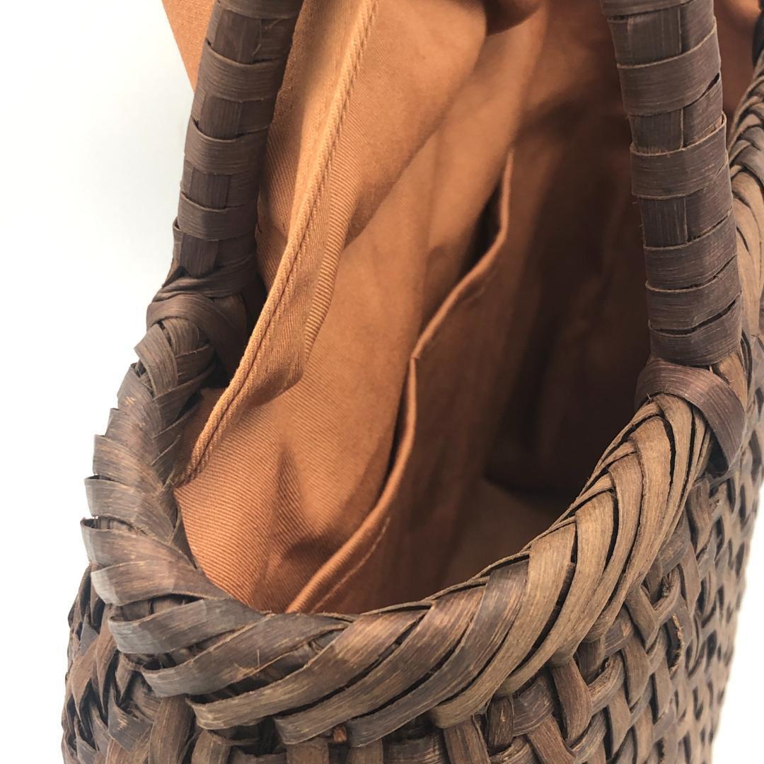 小*マ様 胡桃バッグ　網代編み　かごバッグ　くるみ　籠バッグ【新品】日本企画　山