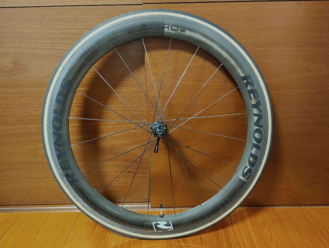 【麦茶】レイノルズ　58AERO　リムブレーキフルカーボンホイール