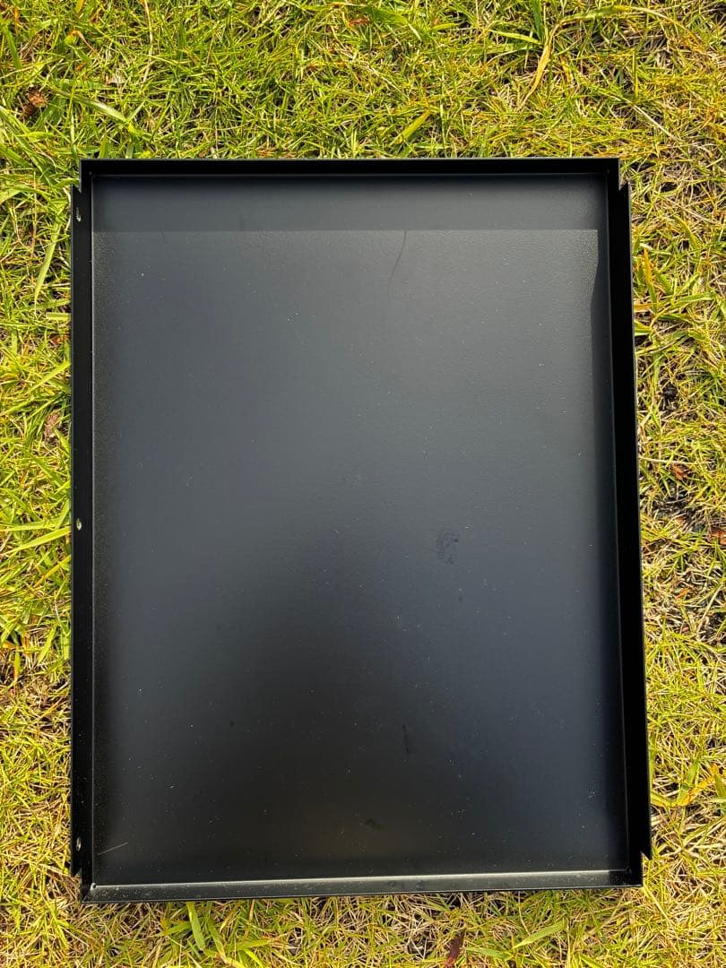 アイアン工房　アイアンテーブル　細板（ブラックマルチプレート付き）