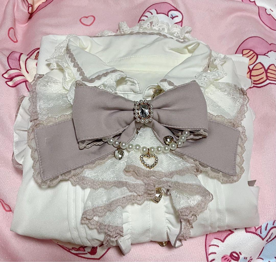 LIZLISA レーススラッシュスリーブブラウス