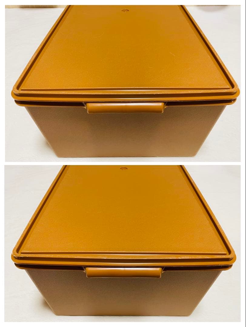 2個セット/送料込み/タッパーウェア/ディープ/ロング/スーパーケース/セピア